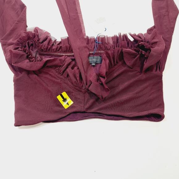 MAJORELLE Monique Crop Top in Plum Purple Large - Picture 10 of 11